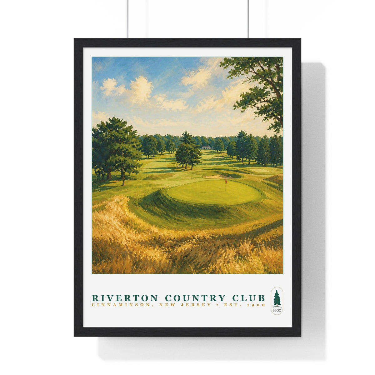 Riverton Country Club — Framed Championship Golf Poster (18" × 24")