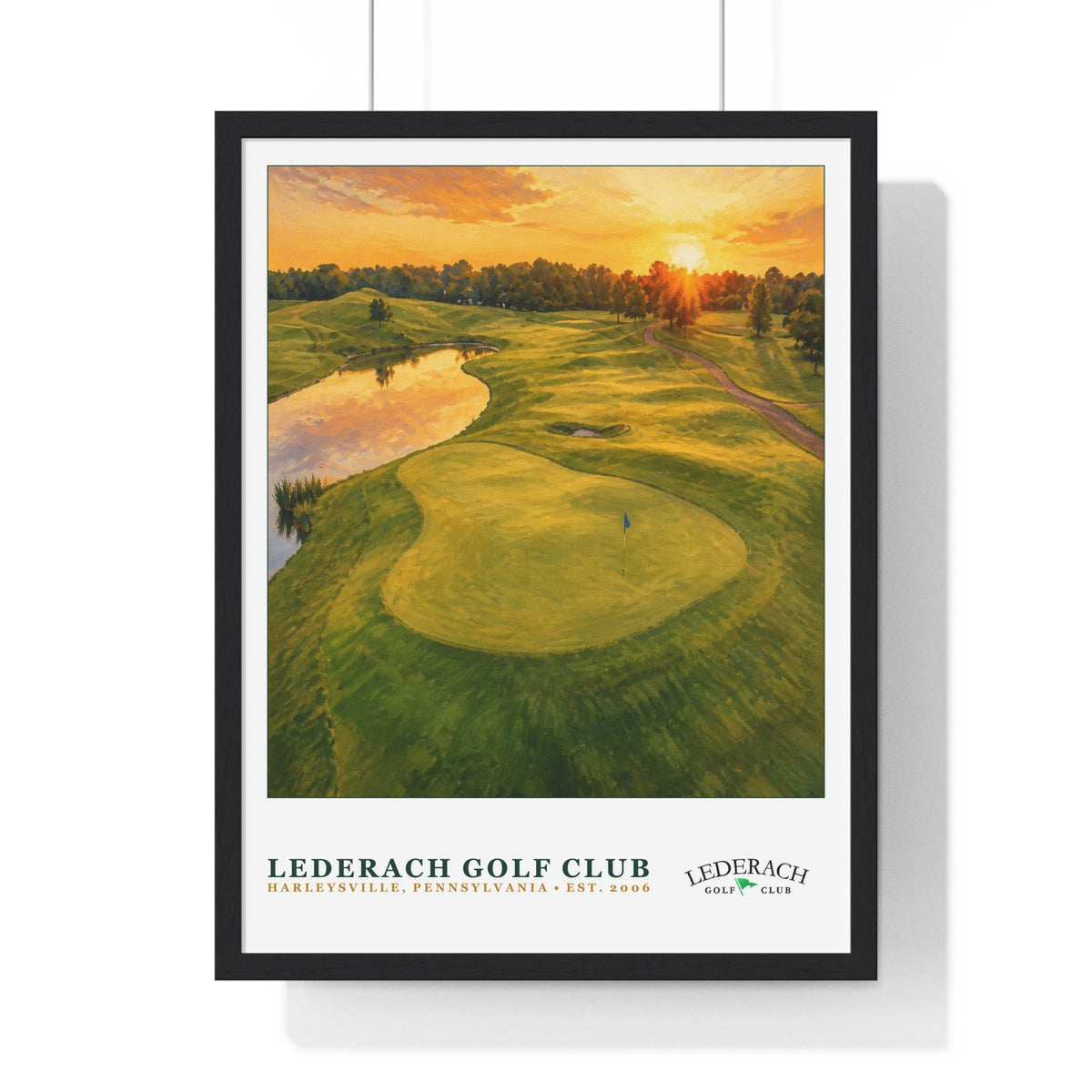 Lederach Golf Club — Framed Championship Golf Poster (18" × 24")