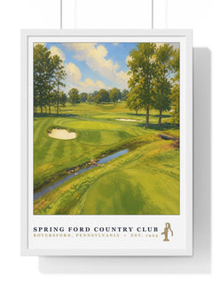 Spring Ford Country Club — Framed Championship Golf Poster (18" × 24")