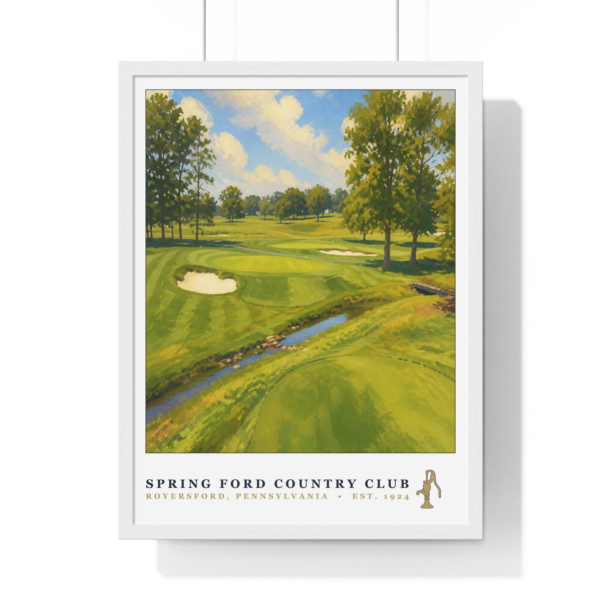 Spring Ford Country Club — Framed Championship Golf Poster (18" × 24")