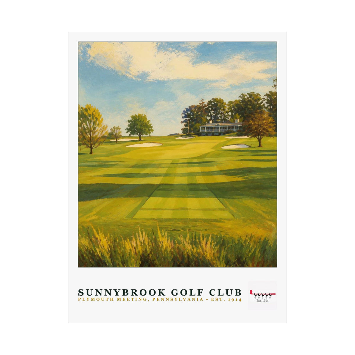 Sunnybrook Golf Club — 18" × 24" Championship Golf Poster