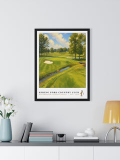 Spring Ford Country Club — Framed Championship Golf Poster (18" × 24")