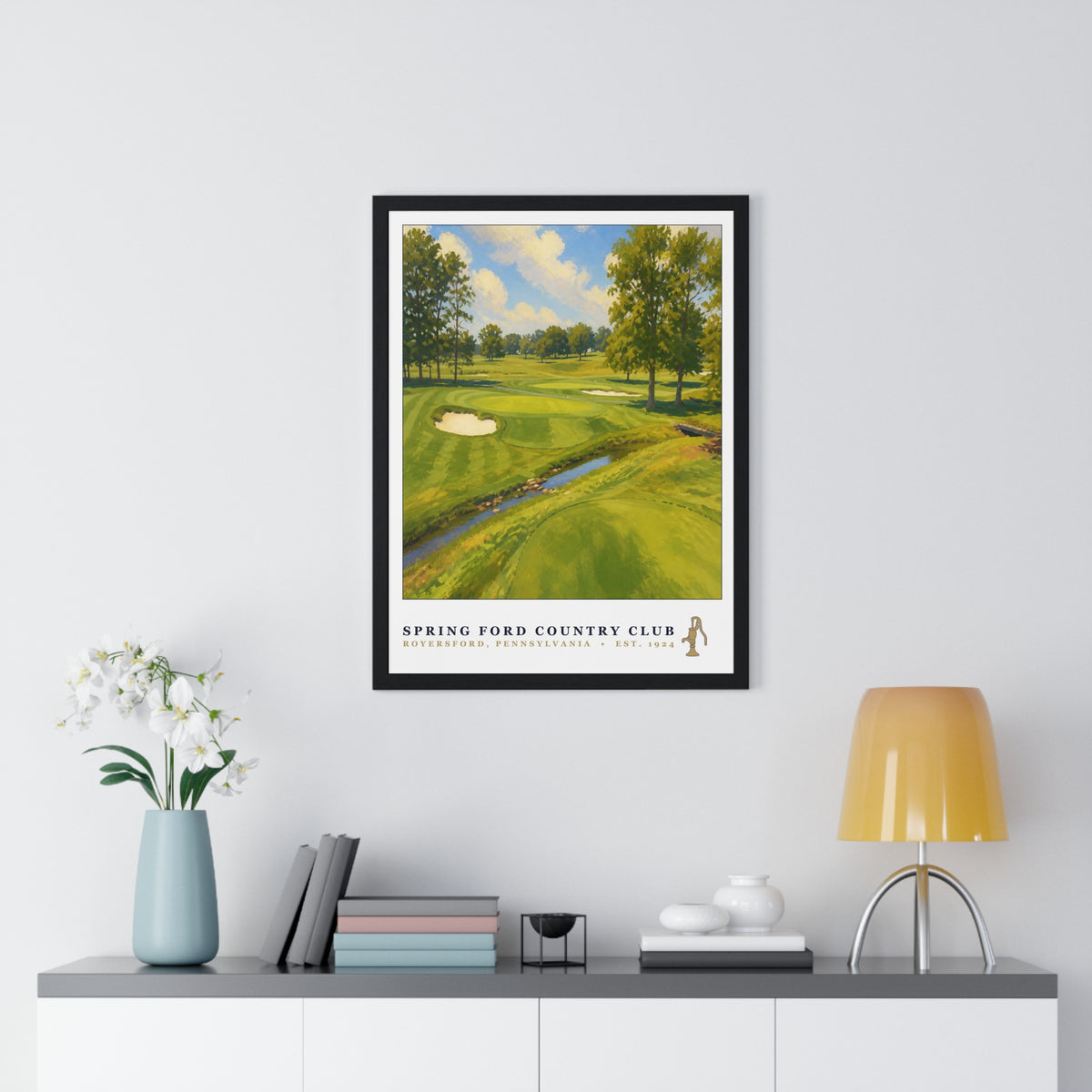Spring Ford Country Club — Framed Championship Golf Poster (18" × 24")