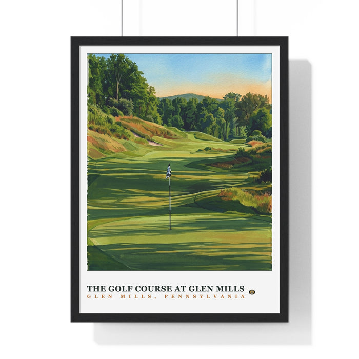 The Golf Course at Glen Mills — Framed Championship Golf Poster (18" × 24")
