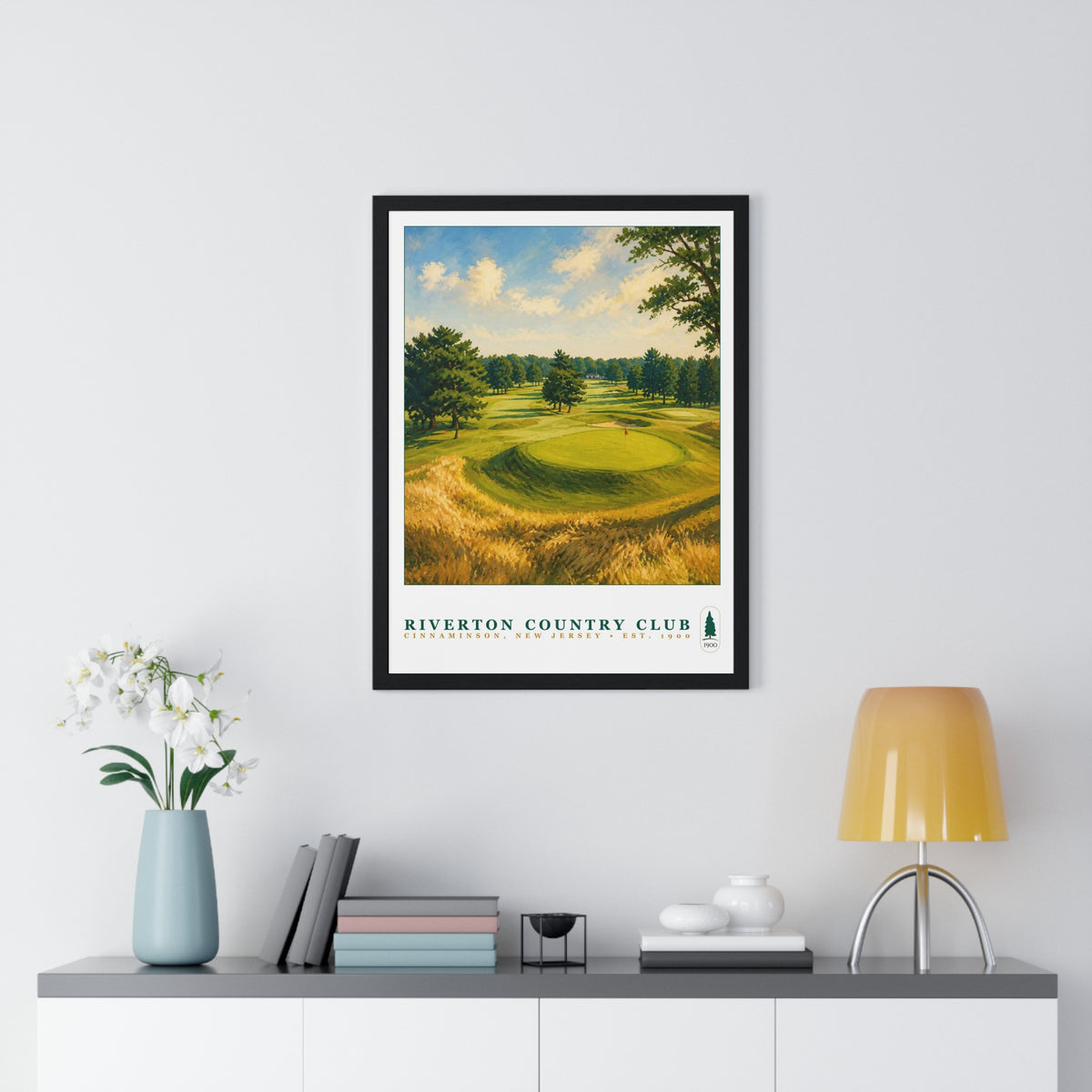 Riverton Country Club — Framed Championship Golf Poster (18" × 24")
