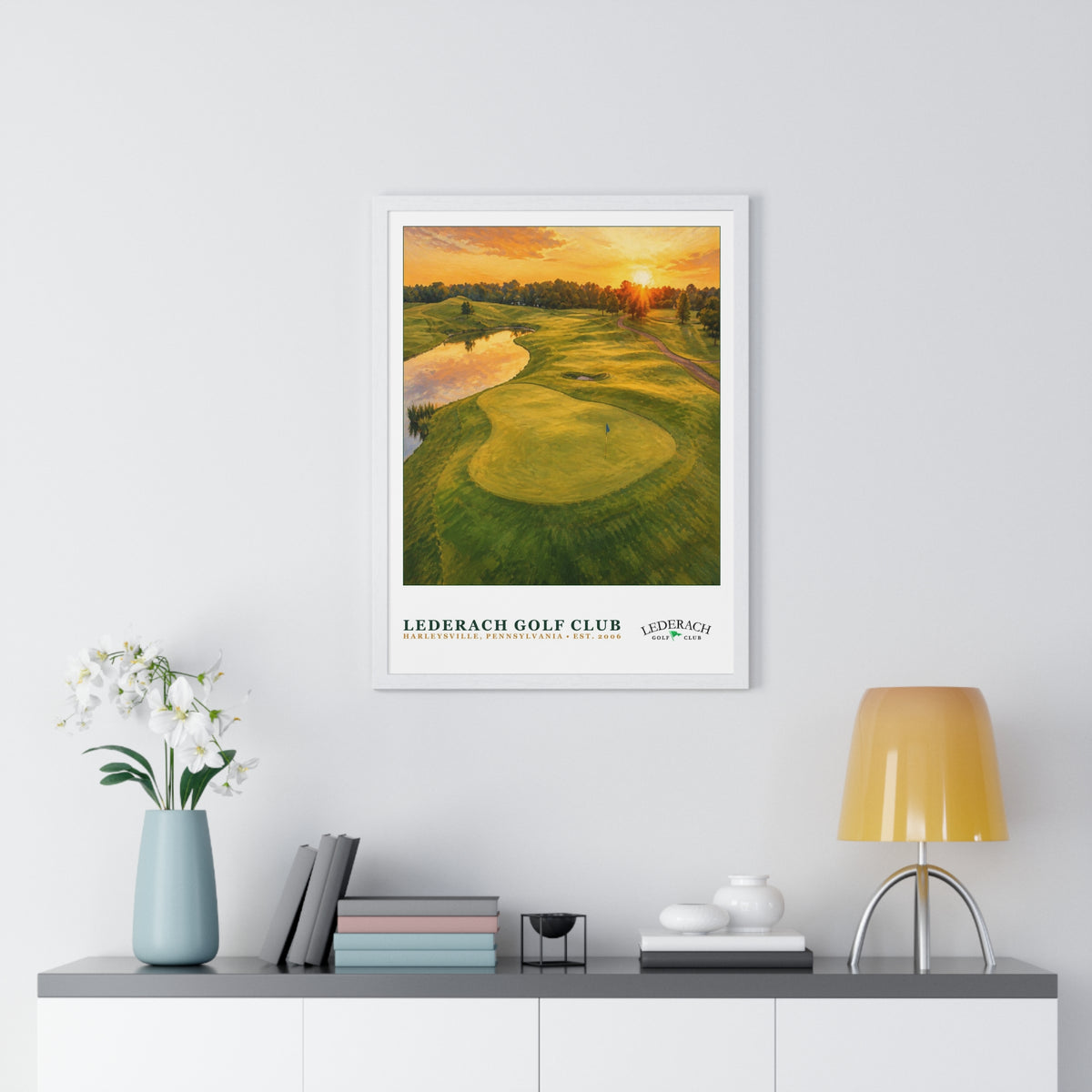 Lederach Golf Club — Framed Championship Golf Poster (18" × 24")