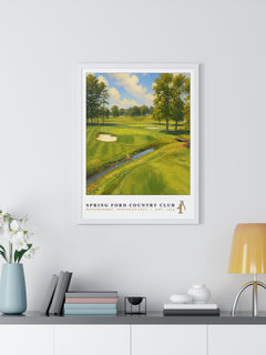 Spring Ford Country Club — Framed Championship Golf Poster (18" × 24")