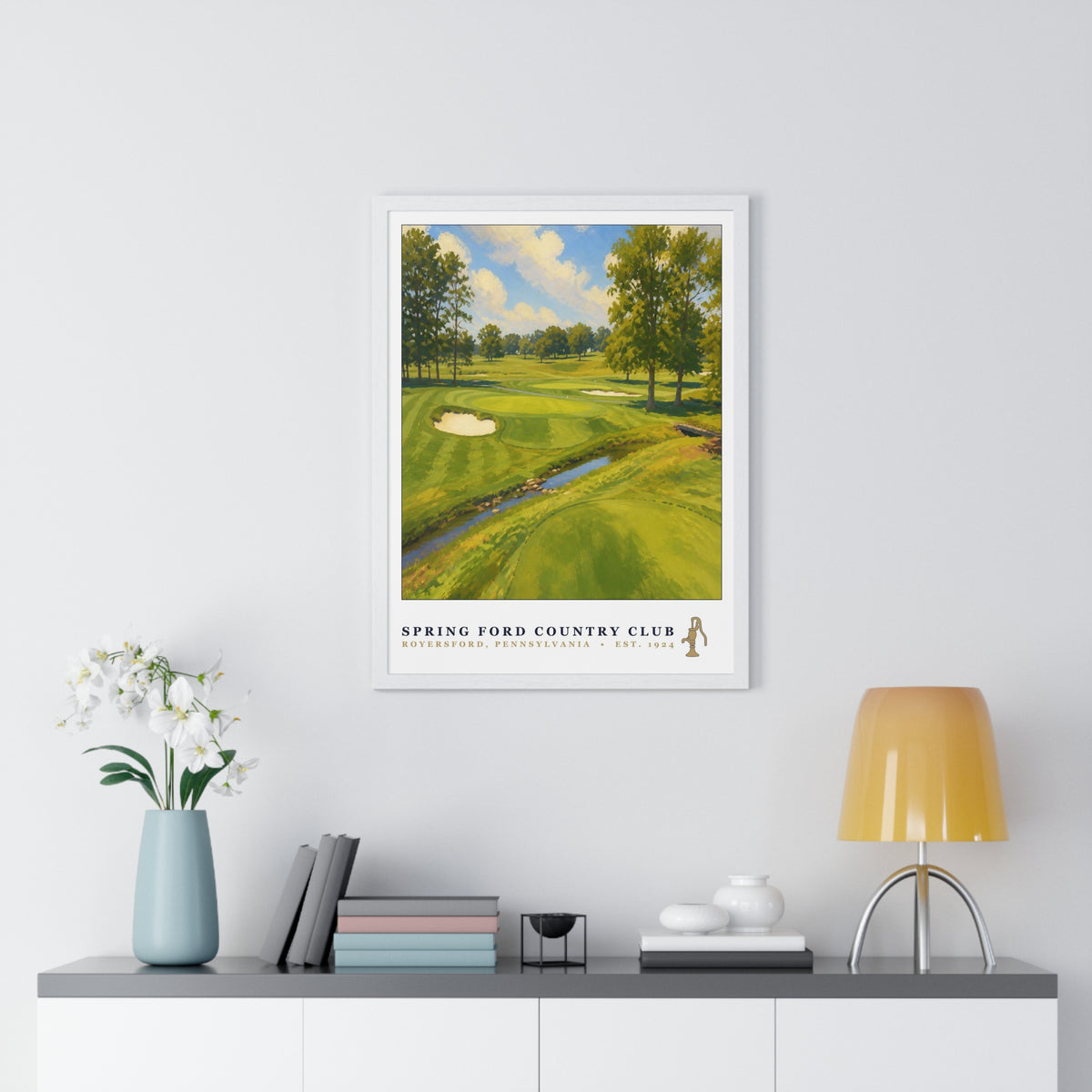 Spring Ford Country Club — Framed Championship Golf Poster (18" × 24")