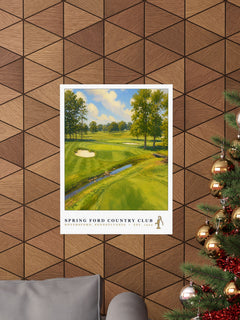Spring Ford Country Club — 18" × 24" Championship Golf Poster