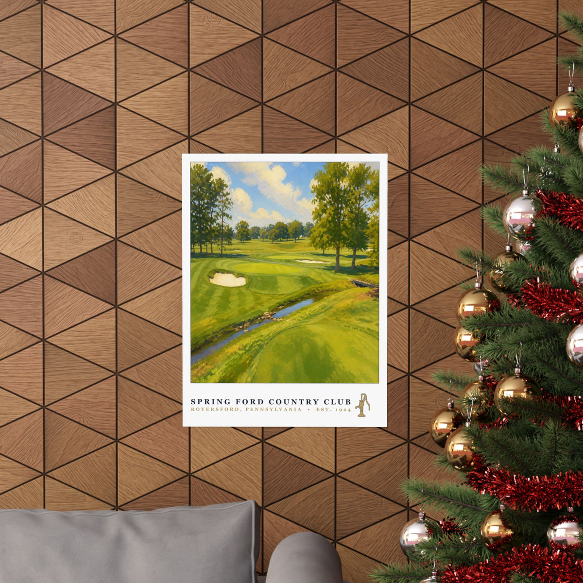 Spring Ford Country Club — 18" × 24" Championship Golf Poster