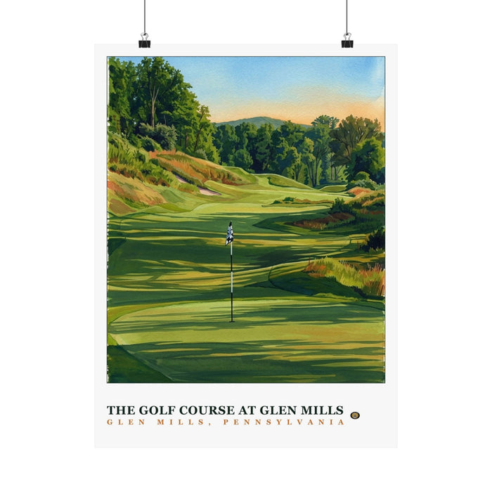The Golf Course at Glen Mills — 18" × 24" Championship Golf Poster