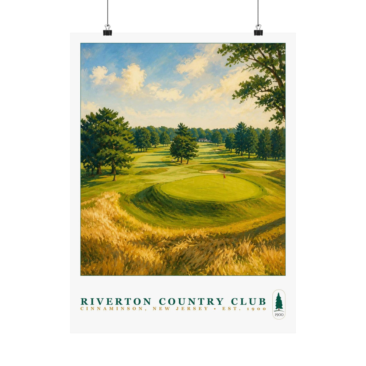 Riverton Country Club — 18" × 24" Championship Golf Poster