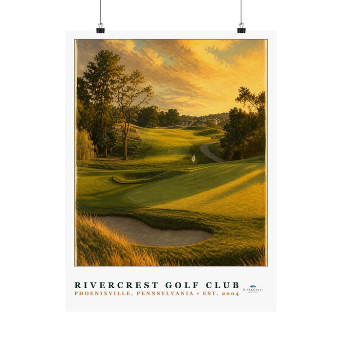 RiverCrest Golf Club — 18" × 24" Championship Golf Poster