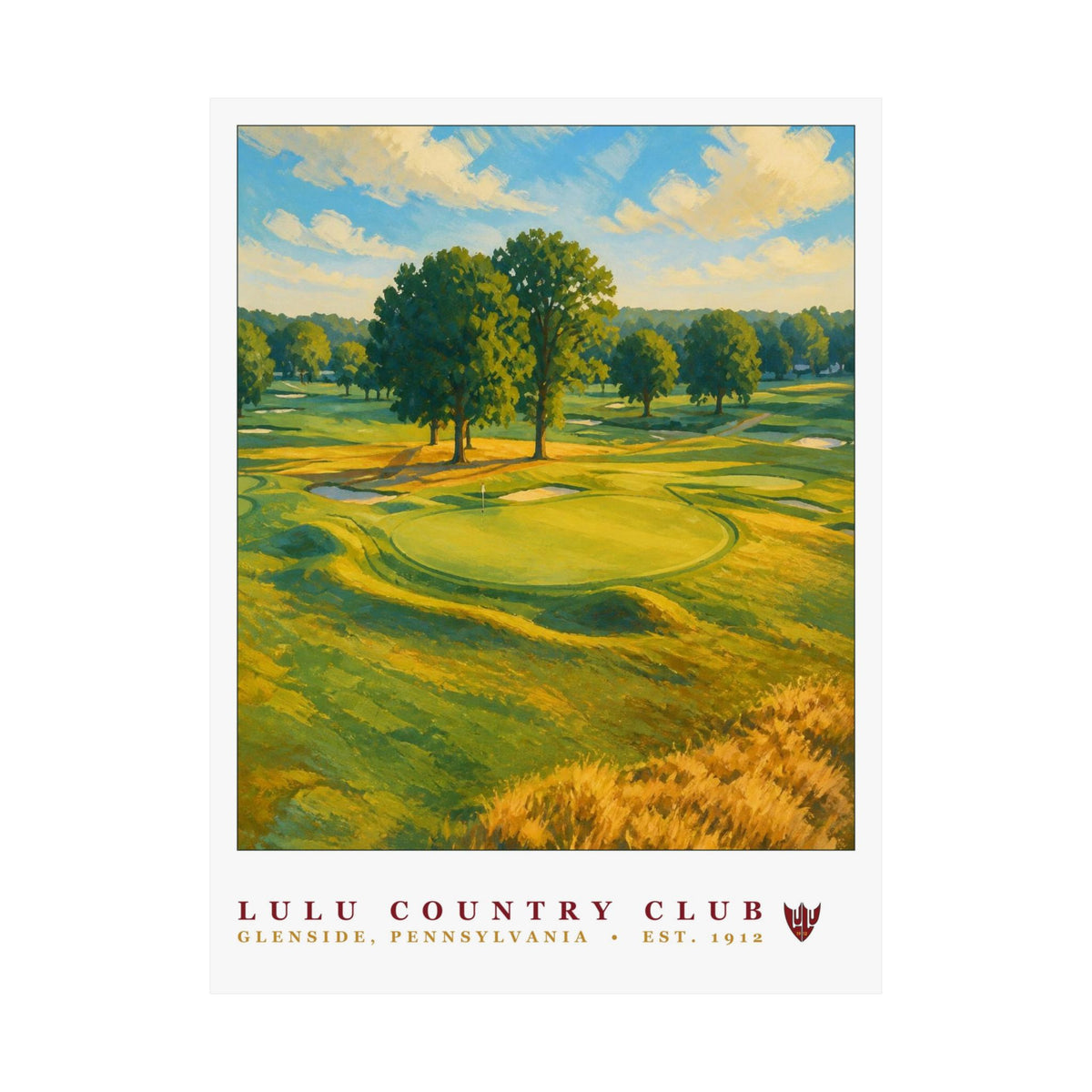 LuLu Country Club — 18" × 24" Championship Golf Poster
