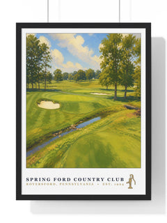 Spring Ford Country Club — Framed Championship Golf Poster (18" × 24")