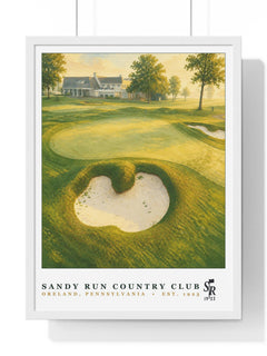 Sandy Run Country Club — Framed Championship Golf Poster (18" × 24")