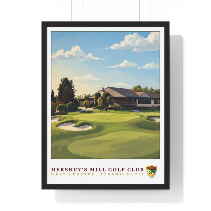 HERSHEY'S MILL — Framed Championship Golf Poster (18" × 24")