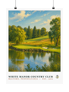 White Manor Country Club — 18" × 24" Championship Golf Poster