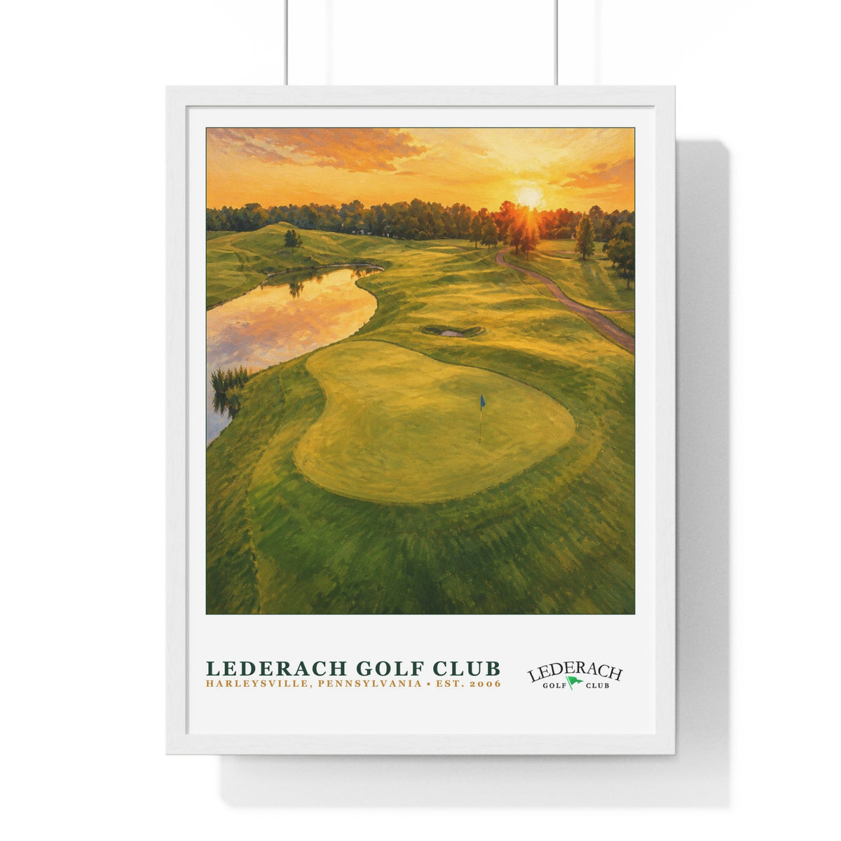 Lederach Golf Club — Framed Championship Golf Poster (18" × 24")