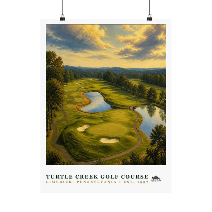 Turtle Creek Golf Course — 18" × 24" Championship Golf Poster