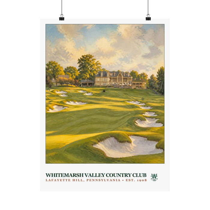 Whitemarsh Valley Country Club — 18" × 24" Championship Golf Poster