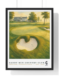 Sandy Run Country Club — Framed Championship Golf Poster (18" × 24")