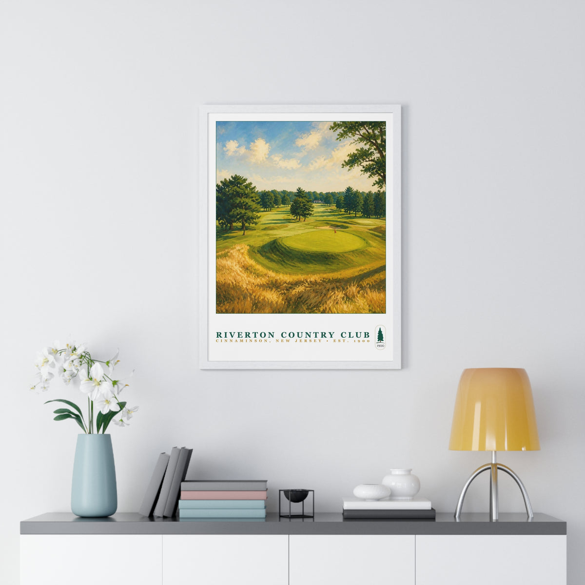 Riverton Country Club — Framed Championship Golf Poster (18" × 24")