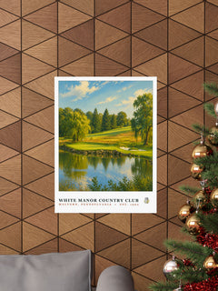 White Manor Country Club — 18" × 24" Championship Golf Poster