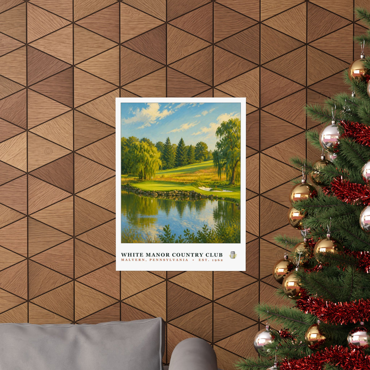 White Manor Country Club — 18" × 24" Championship Golf Poster