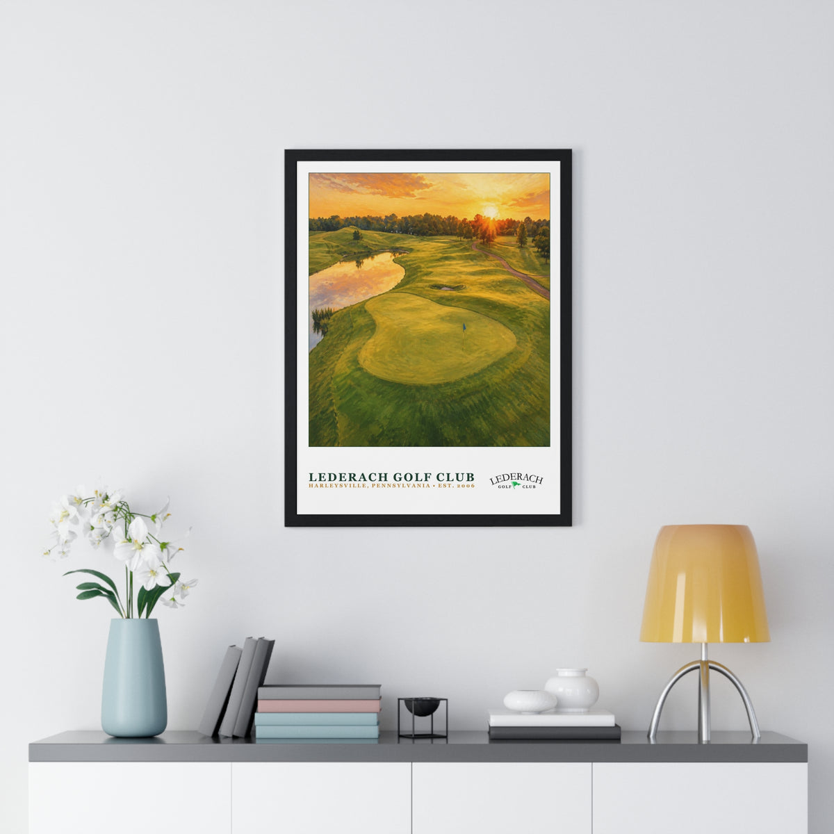 Lederach Golf Club — Framed Championship Golf Poster (18" × 24")