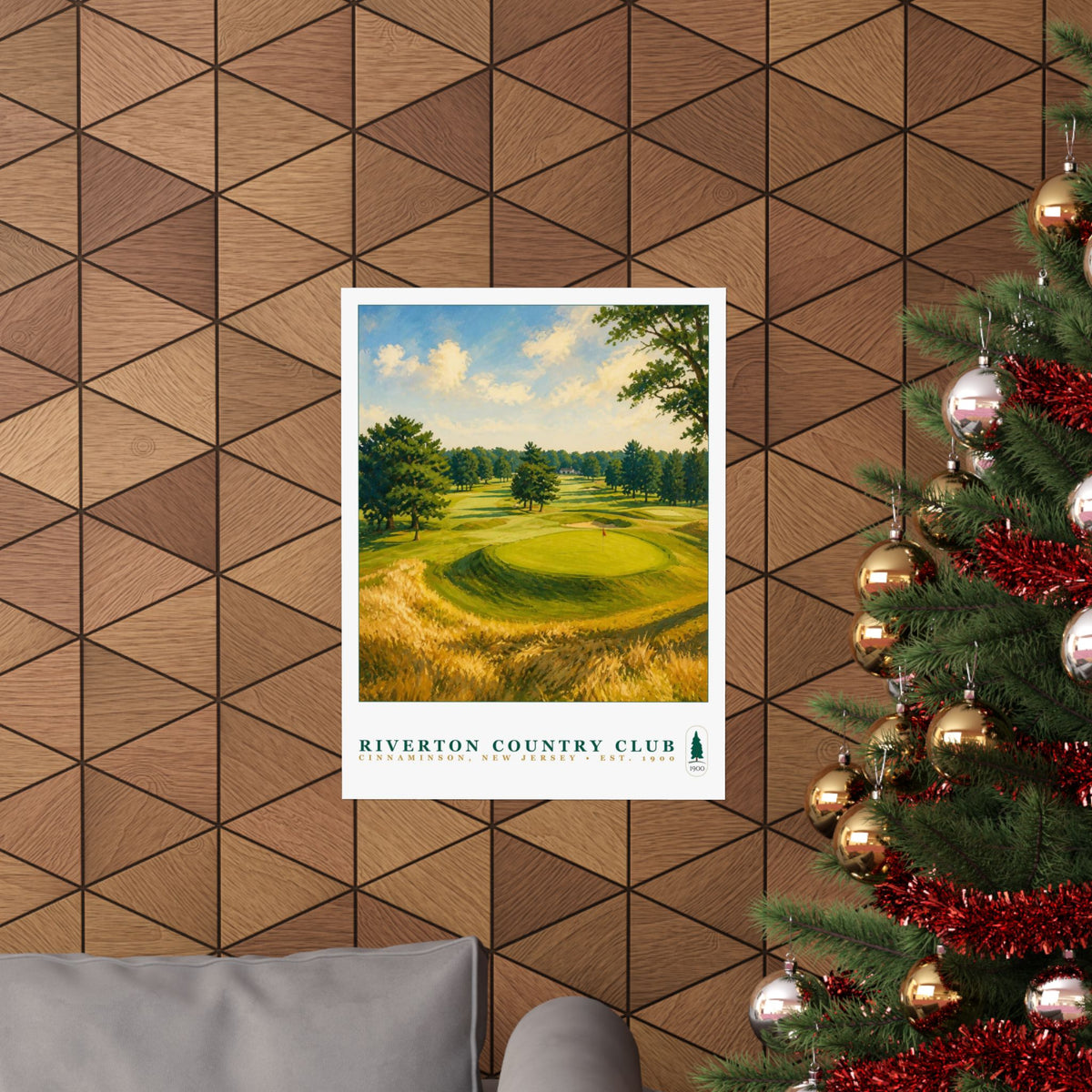 Riverton Country Club — 18" × 24" Championship Golf Poster
