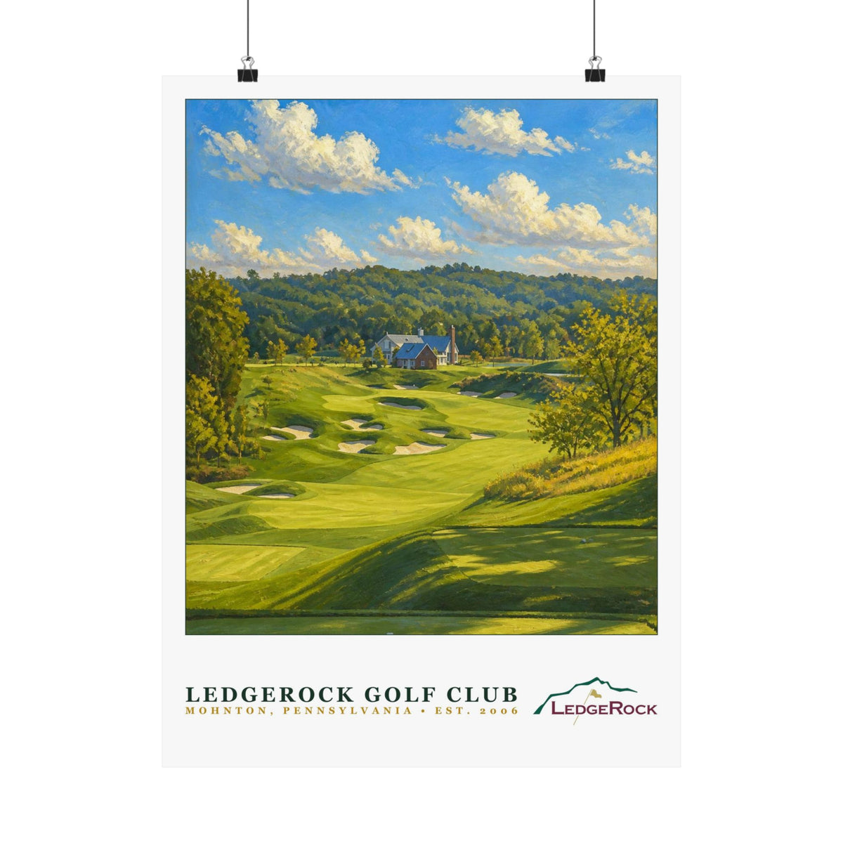 LedgeRock Golf Club — 18" × 24" Championship Golf Poster