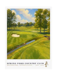 Spring Ford Country Club — 18" × 24" Championship Golf Poster
