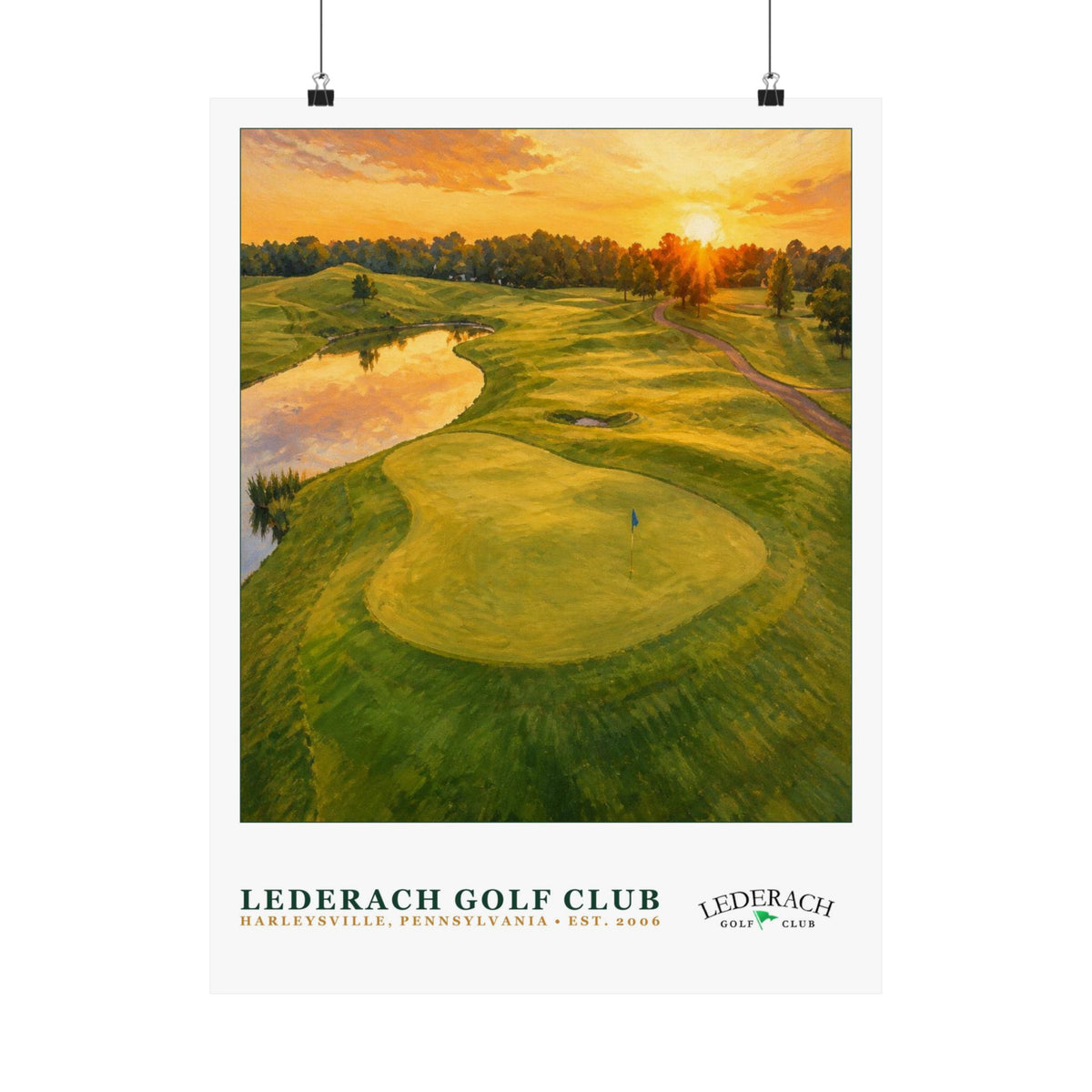 Lederach Golf Club — 18" × 24" Championship Golf Poster
